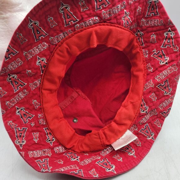 Los Angeles Angels Adults Red Bucket Hat Baseball Sports Casual Outdoors Summer - Picture 9 of 9